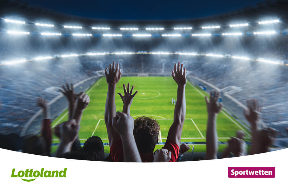 Bild zeigt Fußballfans, die sich über ihre Lottoland Handicap Sportwette freuen