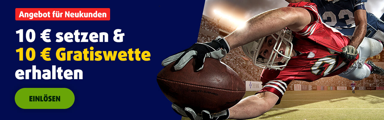 Banner: Gratis “Superbowl Sportwette für Lottoland Neukunden